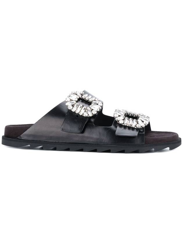 Silver Buckle Slippers Black - ROGER VIVIER - BALAAN 2