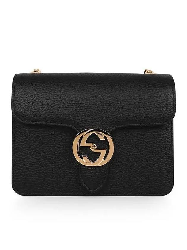 Interlocking GG Chain Small Cross Bag Black - GUCCI - BALAAN 2