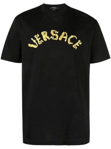 Short sleeve t shirt 10106411A077001B000 Black - VERSACE - BALAAN 1