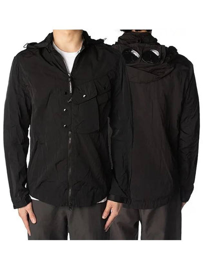 Men's Chrome R Goggles Hooded Jacket Black - CP COMPANY - BALAAN 2