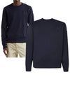 Men s Logo Patch Round Knit Navy 9C00002 M1113 742 - MONCLER - BALAAN 1