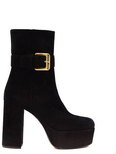 FW 22 boots suede fibbia logo 5UP065008F0002 - MIU MIU - BALAAN 2