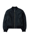 Men's Embroidery Bomber Jacket Black - BACKANDFORTH - BALAAN 1