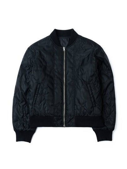 Men's Embroidery Bomber Jacket Black - BACKANDFORTH - BALAAN 2