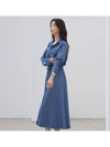 Marodi denim string long dress - MONO AT.D - BALAAN 5