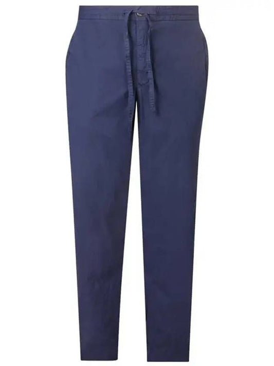 Waist Banding Slim Straight Pants Navy - INCOTEX - BALAAN 2