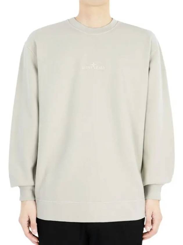 Logo Crew Neck Sweatshirt Off White - STONE ISLAND - BALAAN 3