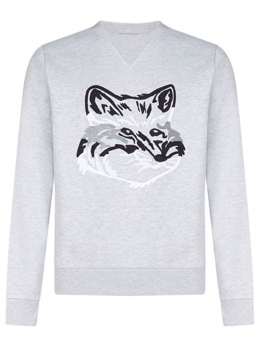 Big Fox Embroidery Round Sweatshirt Gray Melange - MAISON KITSUNE - BALAAN 1