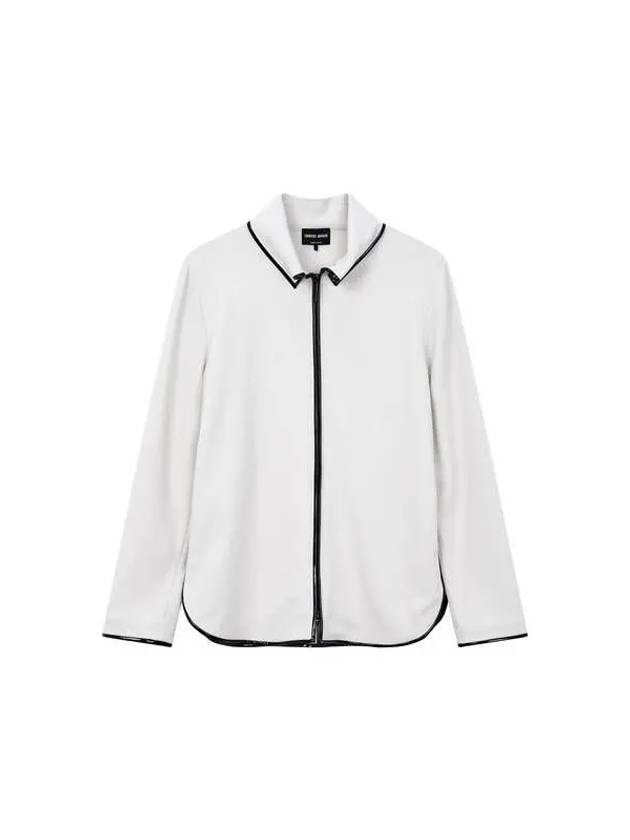 Women s Trim Detail Stretch Shirt Ivory - GIORGIO ARMANI - BALAAN 1