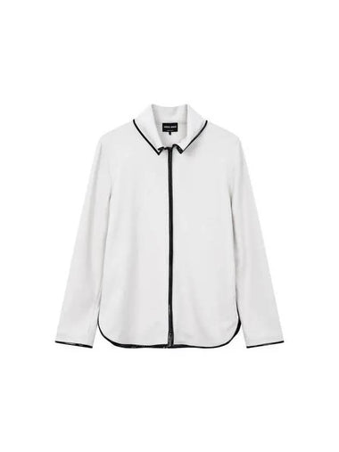 Women s Trim Detail Stretch Shirt Ivory - GIORGIO ARMANI - BALAAN 1