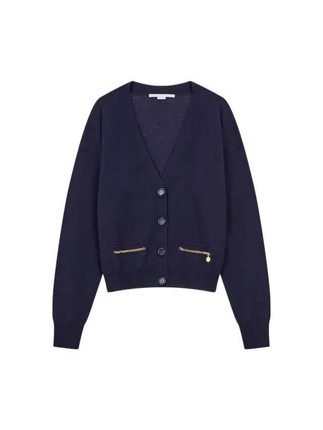 Chain point wool cardigan navy 271233 - STELLA MCCARTNEY - BALAAN 1