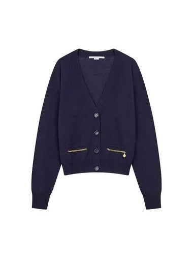 Chain point wool cardigan navy 271233 - STELLA MCCARTNEY - BALAAN 1