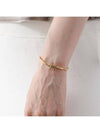 Triomphe Asymmetric Cuff Brass Bracelet Gold - CELINE - BALAAN 6