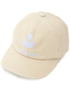 Tyron Logo Cotton Ball Cap Ecru Blue - ISABEL MARANT - BALAAN 2