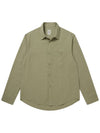 Men's Linen Shirt Light Khaki SWDQPLSH01LK - SOLEW - BALAAN 1