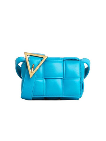 Candy Cassette Padded Mini Cross Bag Blue - BOTTEGA VENETA - BALAAN 1