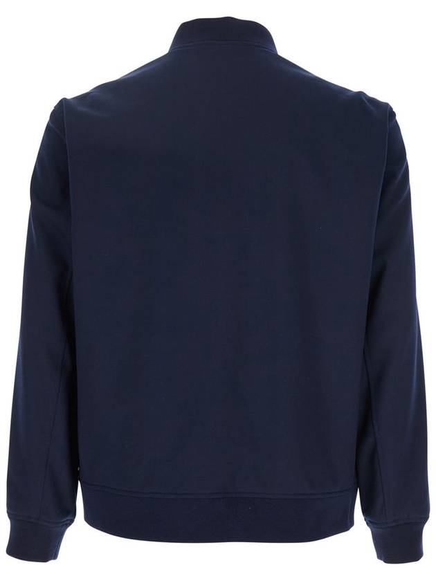 Blue Bomber Jacket With Snap Button Closure In Wool Blend Man - THEORY - BALAAN 2