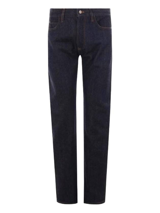 Men's Quarona 5 Pocket Jeans Shadow Blue - LORO PIANA - BALAAN 1