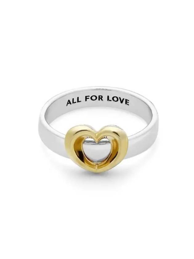 Radiant Two-Tone Sliding Heart Ring Gold Silver - PANDORA - BALAAN 3