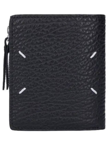 Stitched zipper half wallet black - MAISON MARGIELA - BALAAN 1