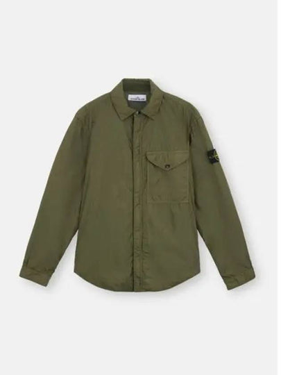 Logo Patch Zip Up Jacket Green - STONE ISLAND - BALAAN 2