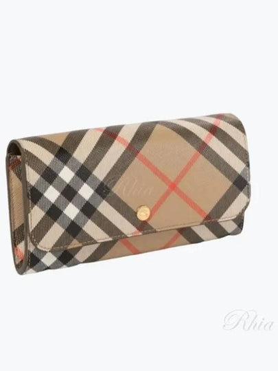 Check Continental Long Wallet Beige - BURBERRY - BALAAN 2