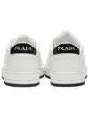 Downtown Perforated Leather Low Top Sneakers White - PRADA - BALAAN 6