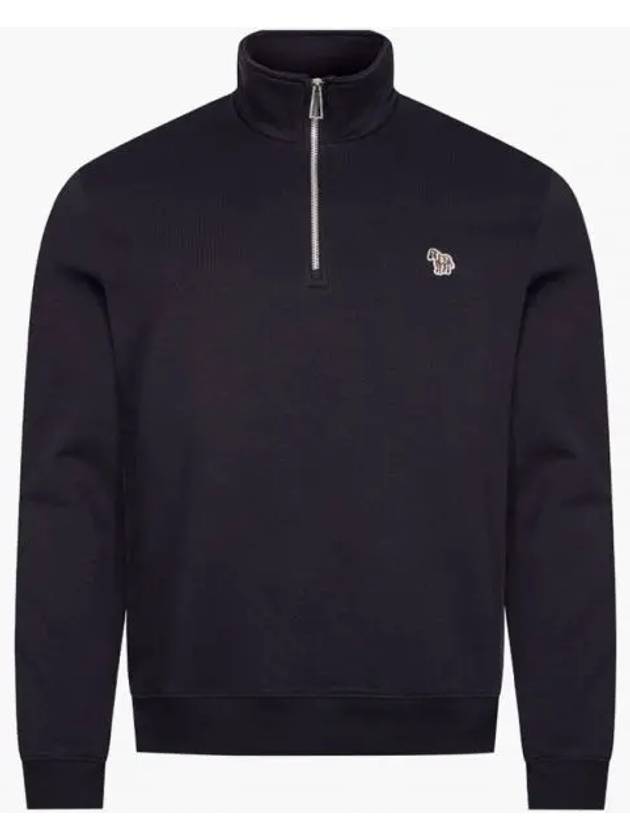 Zebra Zip Neck Sweatshirt Navy - PAUL SMITH - BALAAN 2