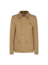 Applique B Shield Corduroy Collar Quilted Jacket Beige - BURBERRY - BALAAN 1