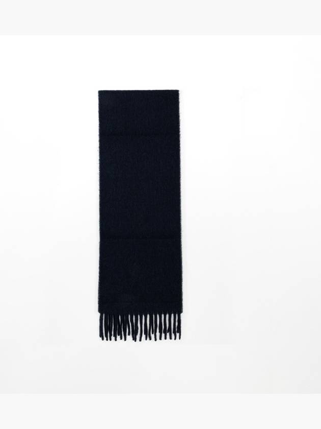 Logo Patch Knit Alpaca Muffler Black - MARNI - BALAAN 4