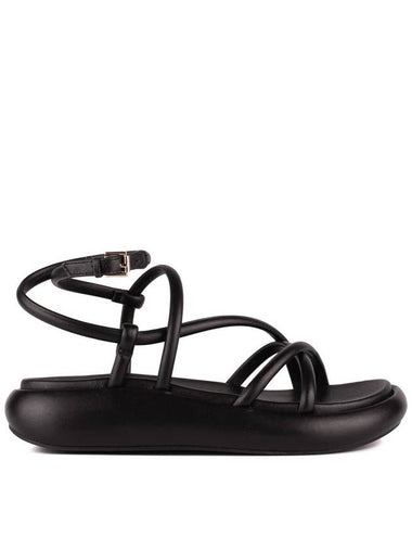 Ash Black Napa Leather List Sandal - ASH - BALAAN 1