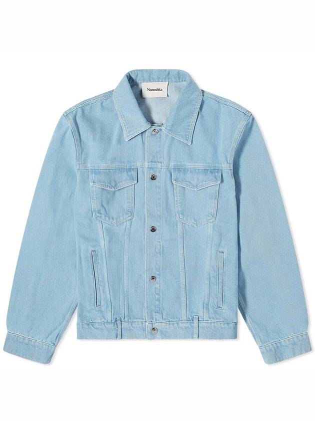 Nanushka Eco Light Wash Boyce Denim Jacket, Size Medium - NANUSHKA - BALAAN 1