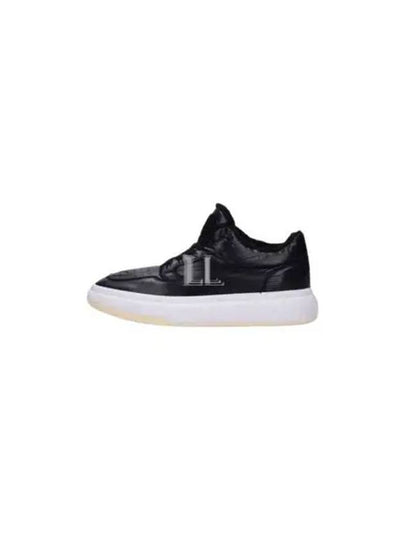 Shearling Lining Patent Leather Low Top Sneakers Black - MAISON MARGIELA - BALAAN 2