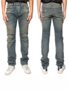 Medium blue slim biker jeans S5HT500C 816S - BALMAIN - BALAAN 1