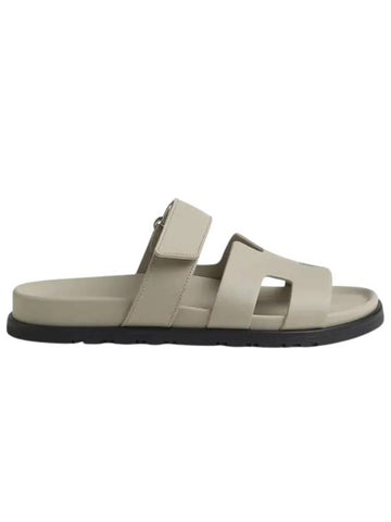 Chypre Calfskin Sandals Beige - HERMES - BALAAN 1