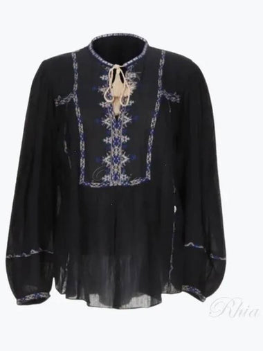 24 Silekia HT0371FA B1J15E 01BK Cotton Shirt - ISABEL MARANT - BALAAN 1