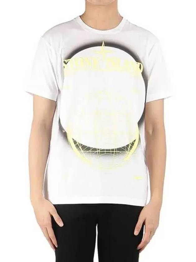 Men's Solar Eclipse Logo Short Sleeve T-Shirt White - STONE ISLAND - BALAAN 2