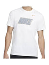 PHX Open Logo Print Cotton Short Sleeve T-Shirt White - NIKE - BALAAN 2