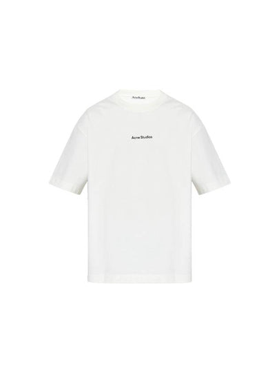 Stamp Logo Cotton Short Sleeve T-Shirt White - ACNE STUDIOS - BALAAN 2