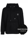 Men s Back Logo Cotton Hoodie Black - WOOYOUNGMI - BALAAN 2