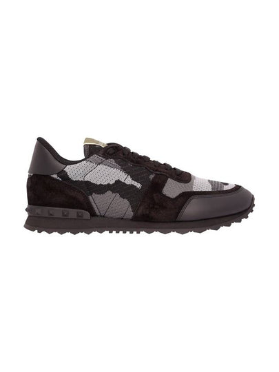 Rockrunner Low Top Sneakers Grey Brown - VALENTINO - BALAAN 2