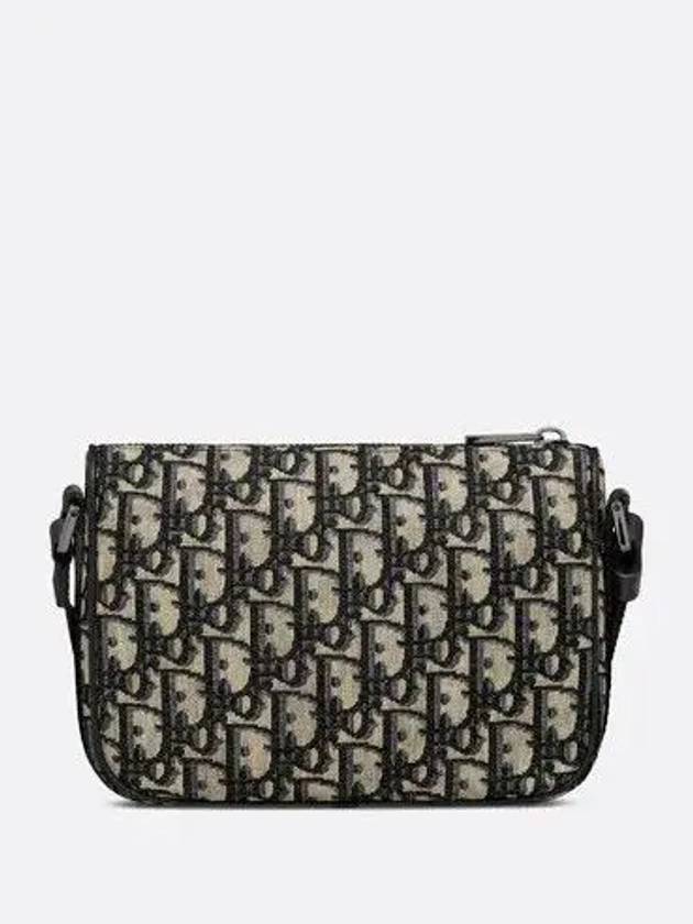 8 Oblique Jacquard Small Messenger Bag Beige Black - DIOR - BALAAN 6