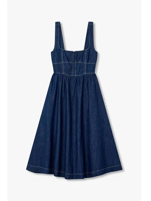 Hook Detail Denim Midi Dress Tagliatelle Blue - REFORMATION - BALAAN 1