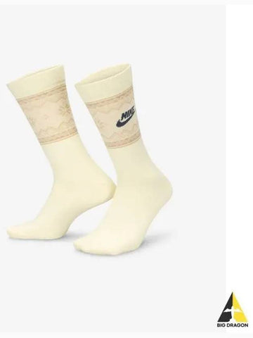 Everyday Essential Crew Socks 1 Pair Coconut Milk Hemp Armorry Navy FZ3071 113 - NIKE - BALAAN 1