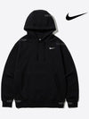 Swoosh Club Fleece Hoodie Black - NIKE - BALAAN 2