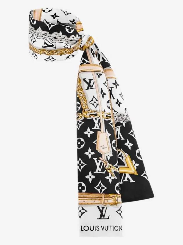 Monogram Confidential Bandeau Scarf Black - LOUIS VUITTON - BALAAN 3