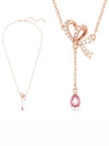 Volta Y Ribbon Pendant Necklace Rose Gold - SWAROVSKI - BALAAN 3