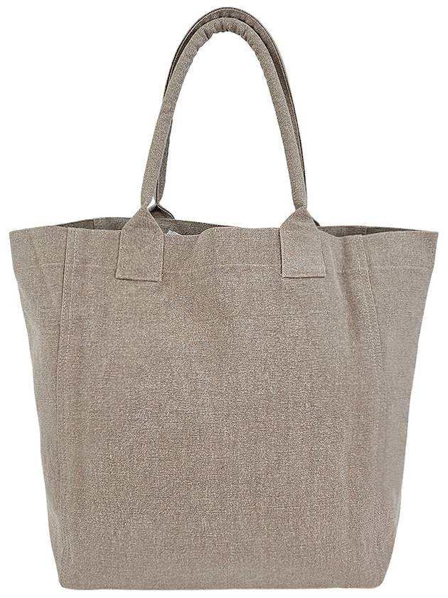 Yenky Embroidered Logo Large Shopper Tote Bag Beige - ISABEL MARANT - BALAAN 3