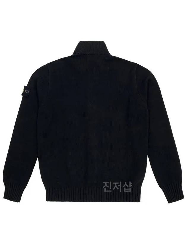 Winter Cotton Cardigan Black - STONE ISLAND - BALAAN 3