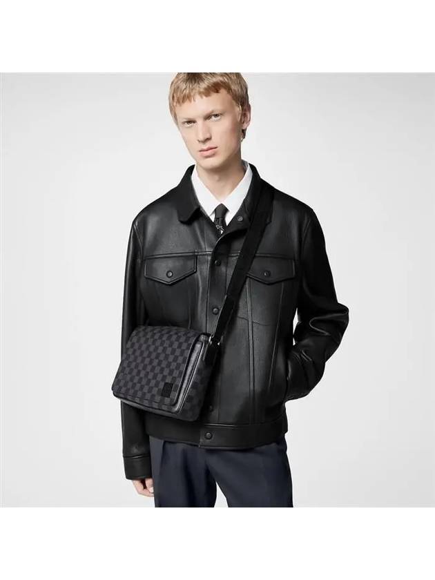 District PM Damier Graphite Coated Canvas Messenger Bag Black - LOUIS VUITTON - BALAAN 9